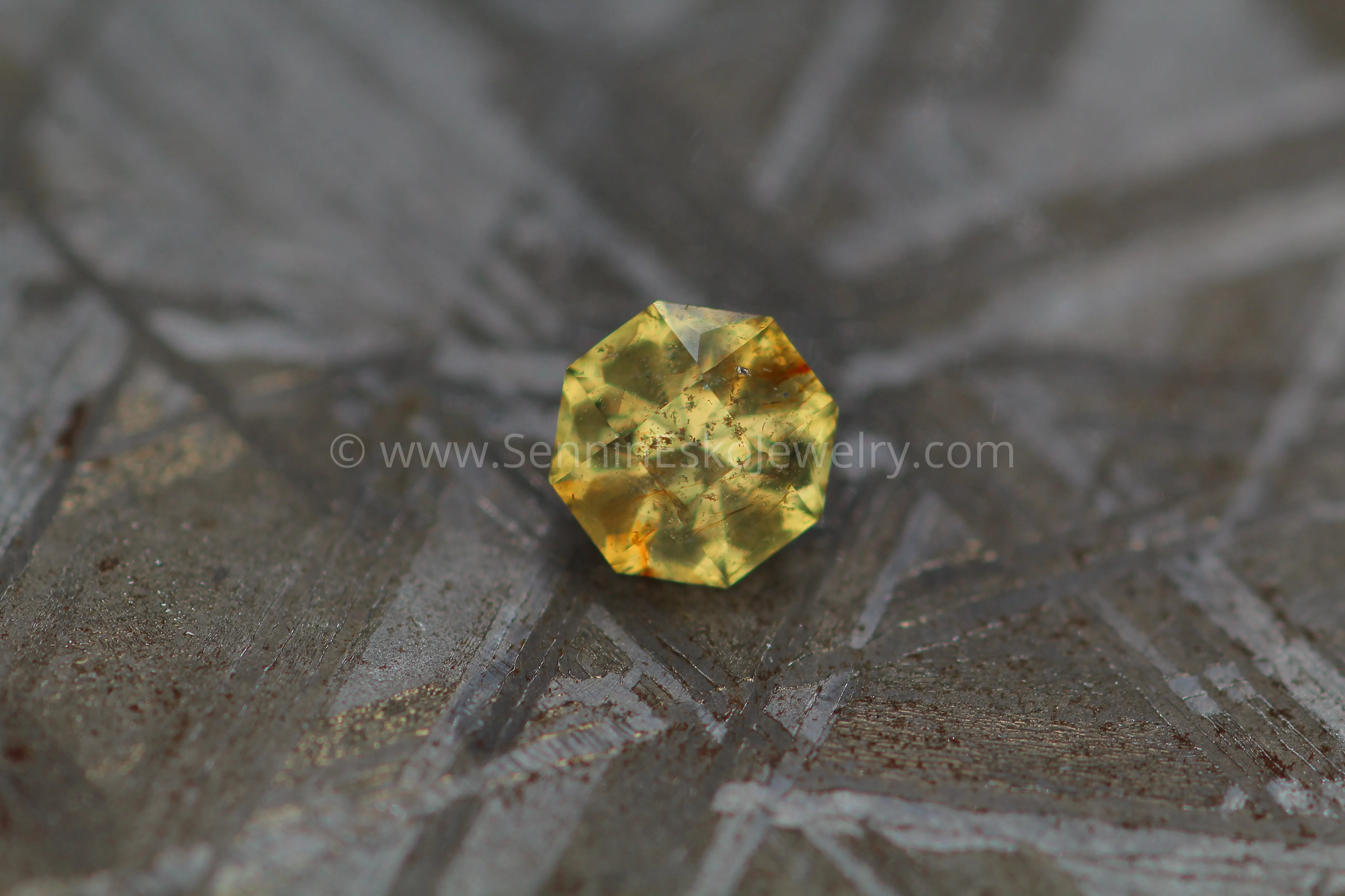 0.53 Carat Salt & Pepper Yellow Sapphire Octagon - 4.5mm