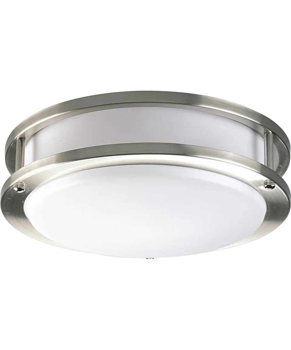 1-Light 10-3/8" LED Flush Mount Brushed Nickel