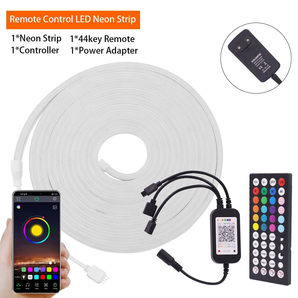 12V RGB LED Neon Light Strip: Smart, Dimmable Decor for Gazebos