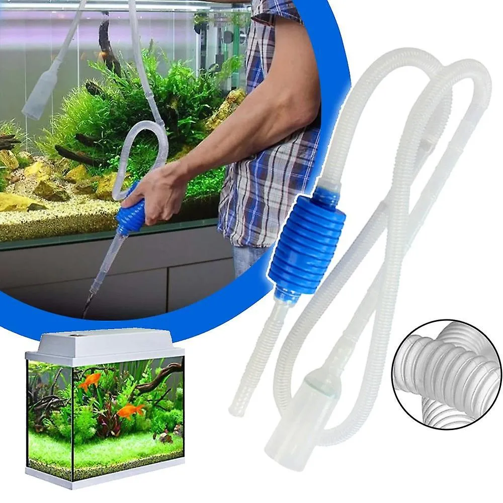 170cm Aquarium Siphon Fish Tank Syphon Vacuum Cleaner Pump Semi-automatic Water Change Changer Gravel Water Filter Acuario Accessories