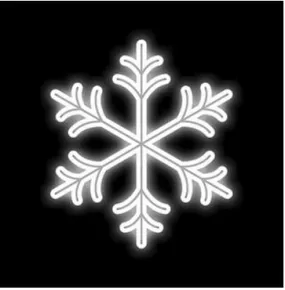 2 FT X 1.5 FT White LED Snowflake