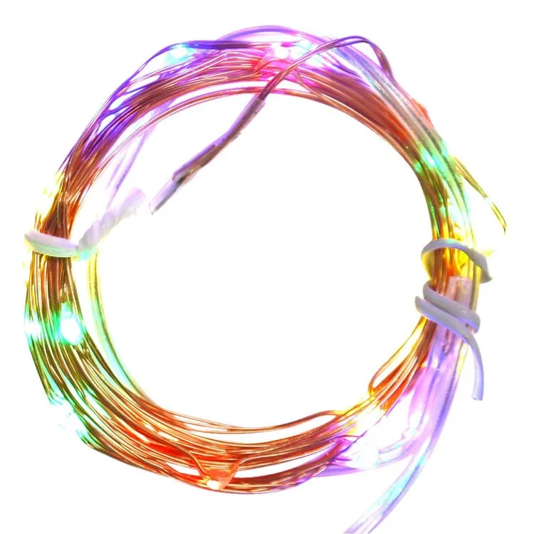 20-Count Multi-Color Battery-Operated LED Christmas Fairy Lights with Copper Wire