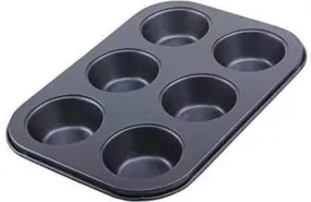 2210 Non-Stick Reusable Cupcake Baking Slot Tray for 6 Muffin Cup