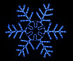 48" Blue LED Ice Snowflake