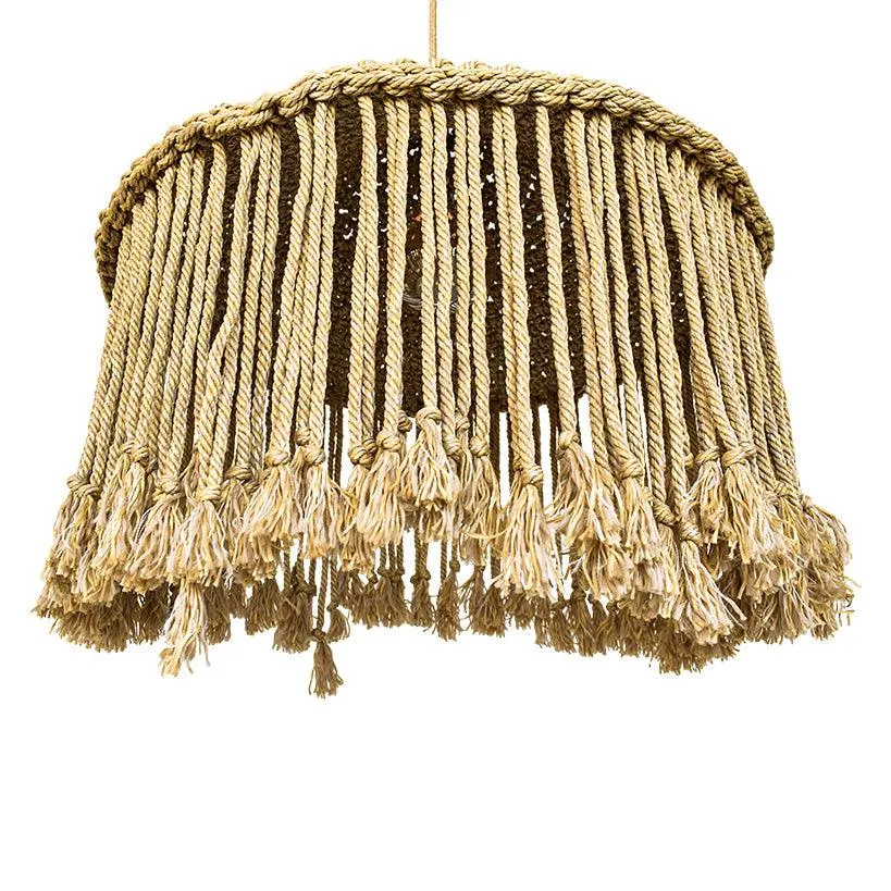 Bohemian Fringed Pendant Light – Elevate Your Space with Natural Elegance ✨