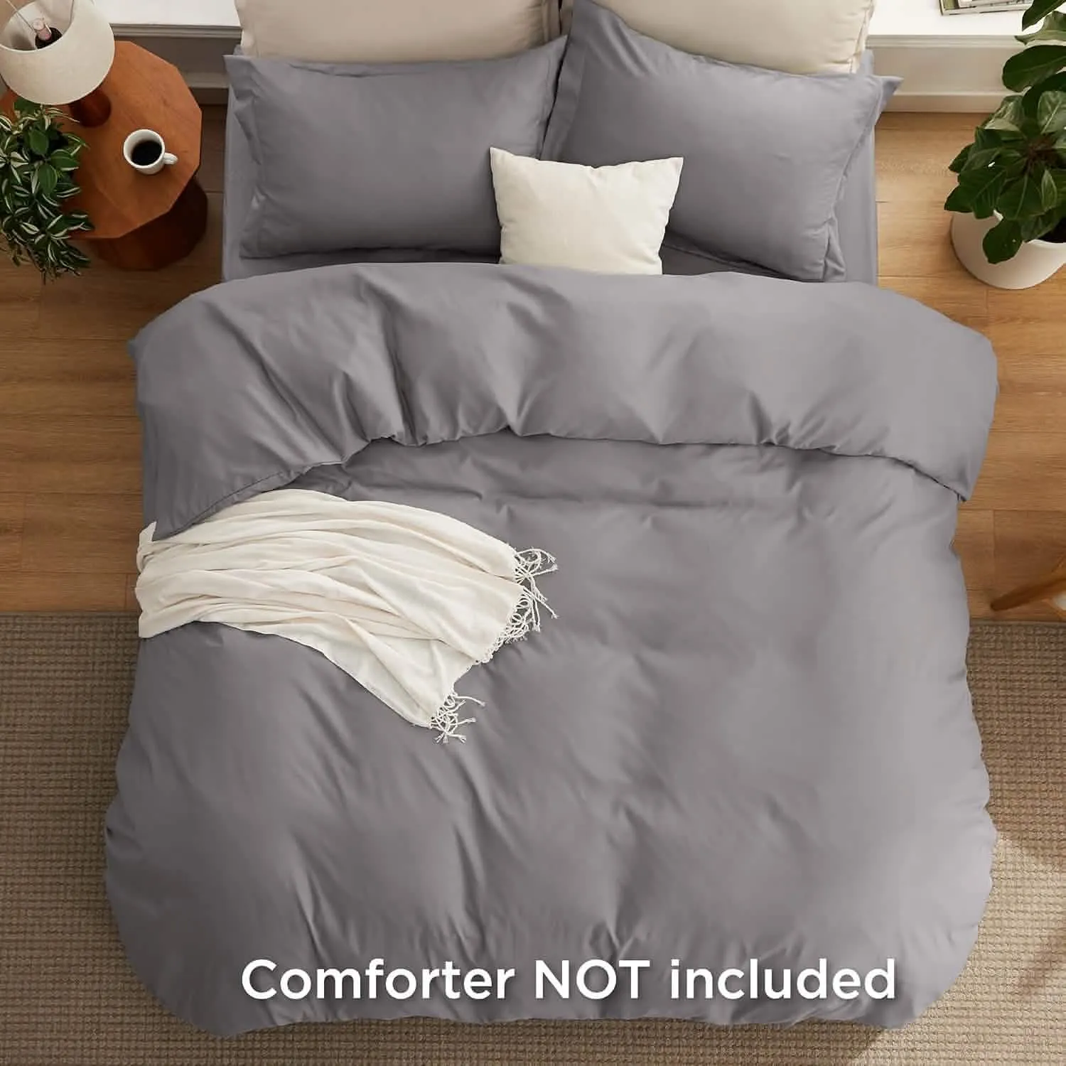 Brushed Microfiber Duvet Cover Sets With Fitted Sheet