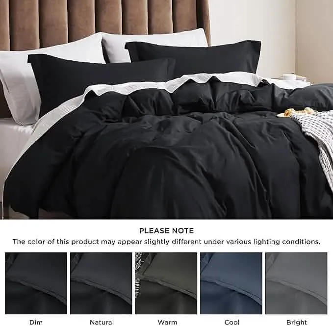 Brushed Microfiber Duvet Cover Sets With Fitted Sheet