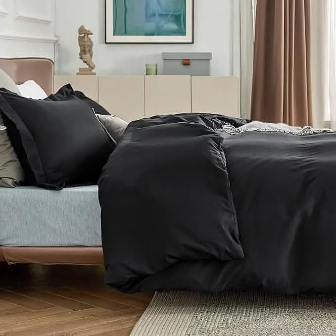 Brushed Microfiber Duvet Cover Sets With Fitted Sheet