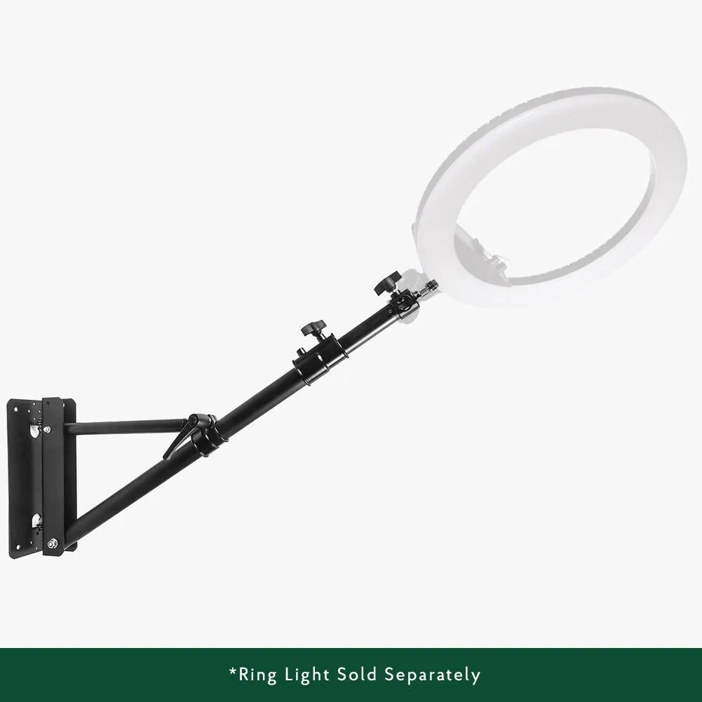 Ceiling / Wall Mount Boom Arm Bracket for Photography Lighting & Ring Light (No Light)