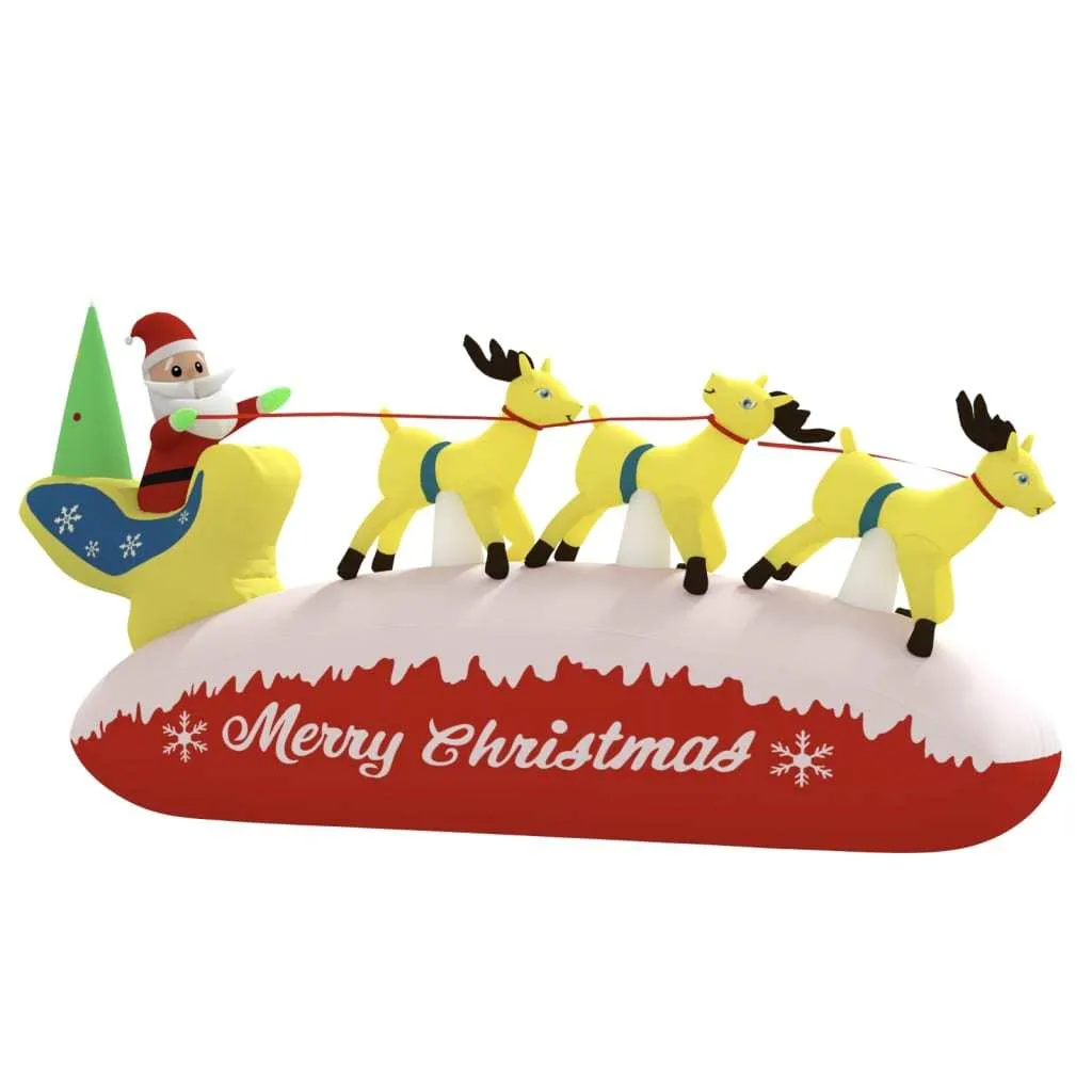 Christmas Inflatable Santa and Reindeer Decoration LED 57.1"