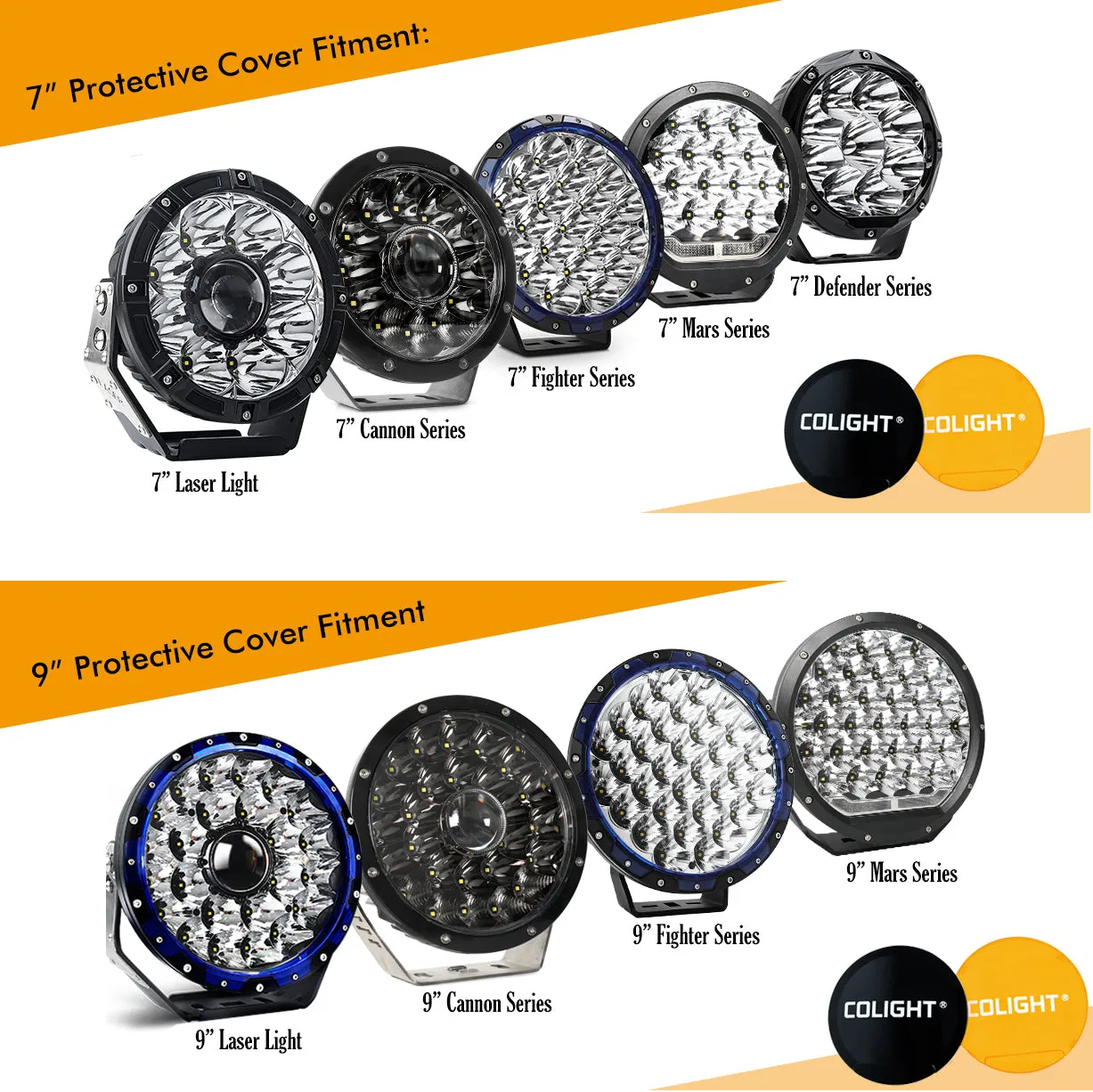 CO LIGHT 7 Inch Mars Series Round Offroad Driving Lights