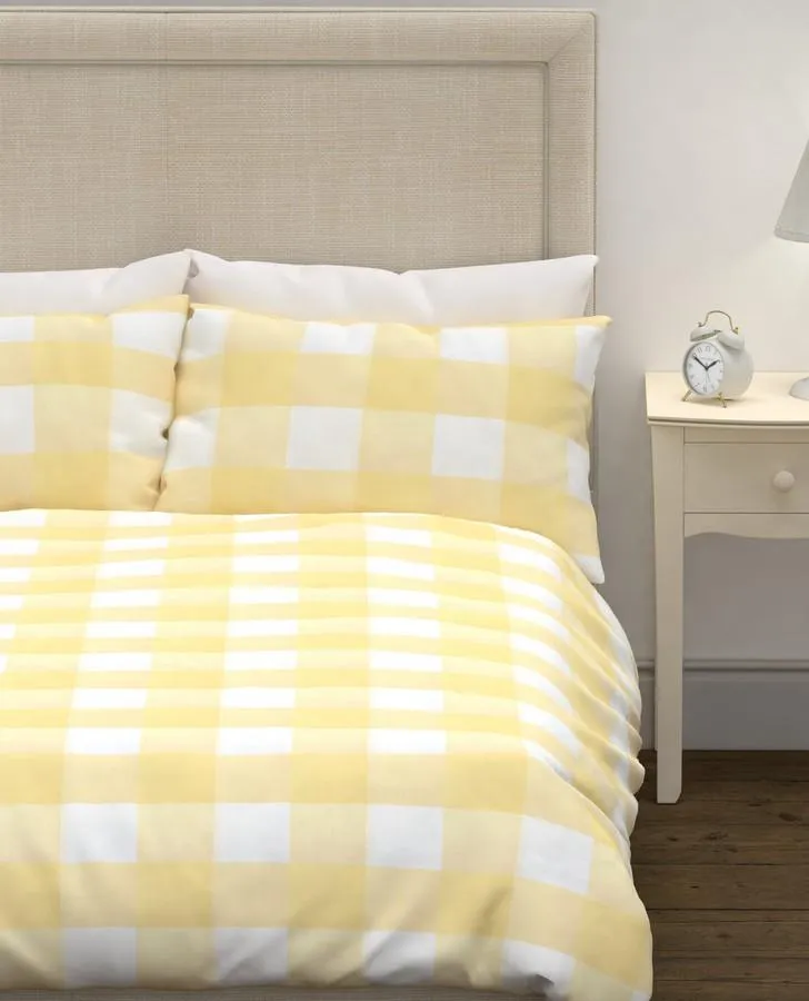 Cora Check Sunshine Duvet Cover Bedset