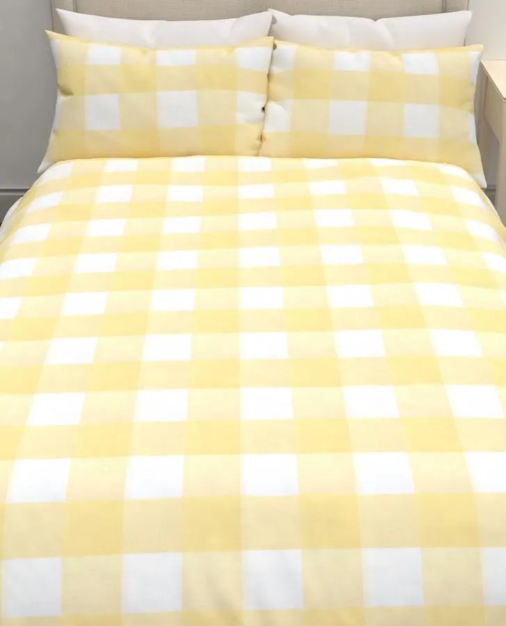 Cora Check Sunshine Duvet Cover Bedset