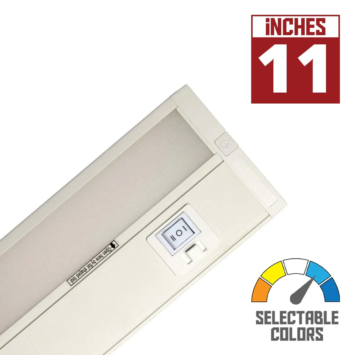 CounterQUICK 11 Inch Under Cabinet LED Light, 6.5W, CCT Selectable, Linkable, 120V