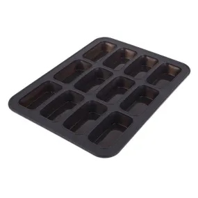 Daily Bake Silicone Mini Loaf Pan Charcoal 12 Cup