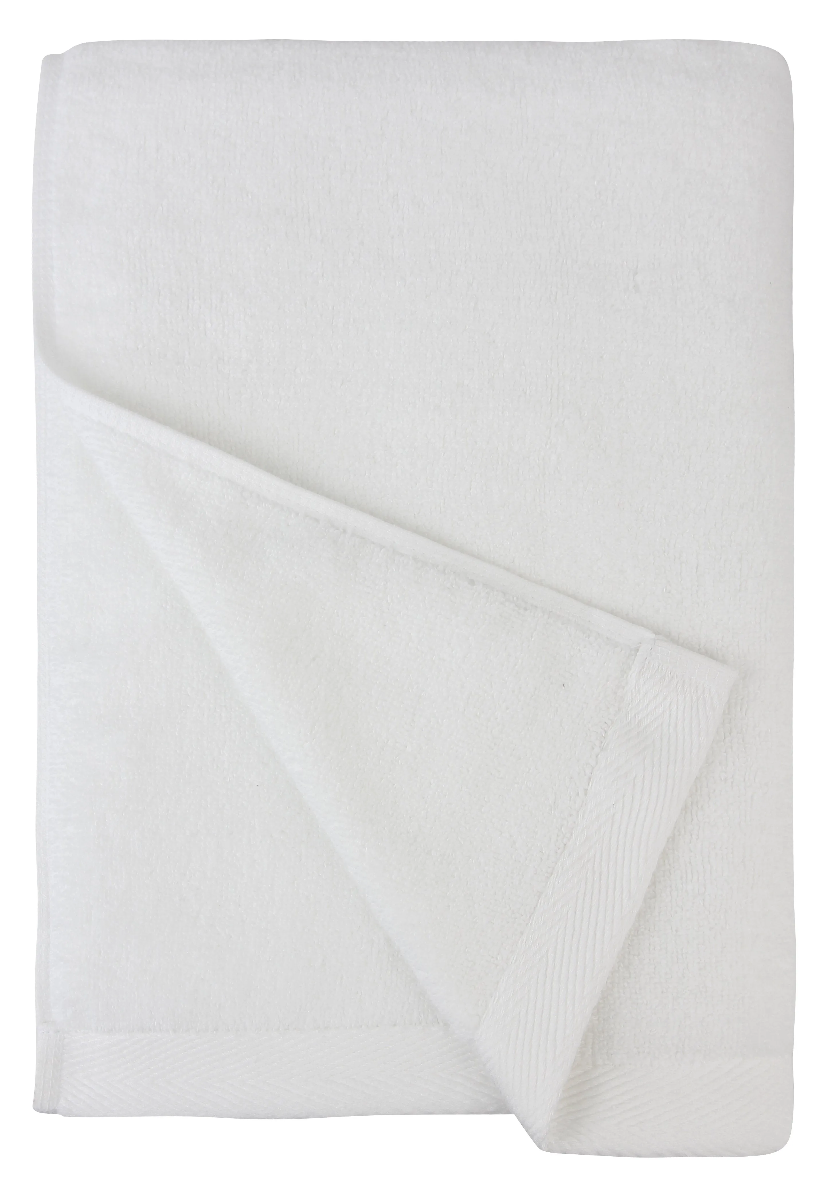 Flat Loop Bath Towel - 1 Piece, Porcelain (White)