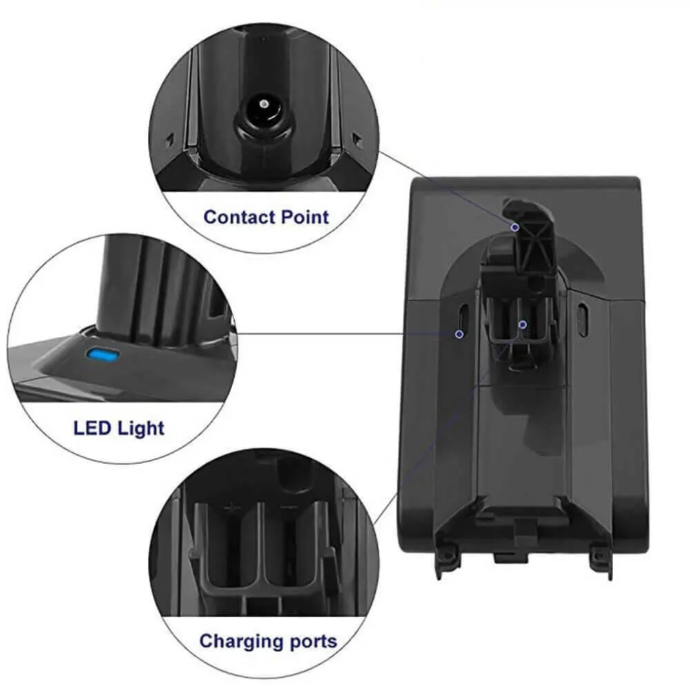 For Dyson V8 Battery Replacement | 21.6V 6.4Ah SV10 Battery