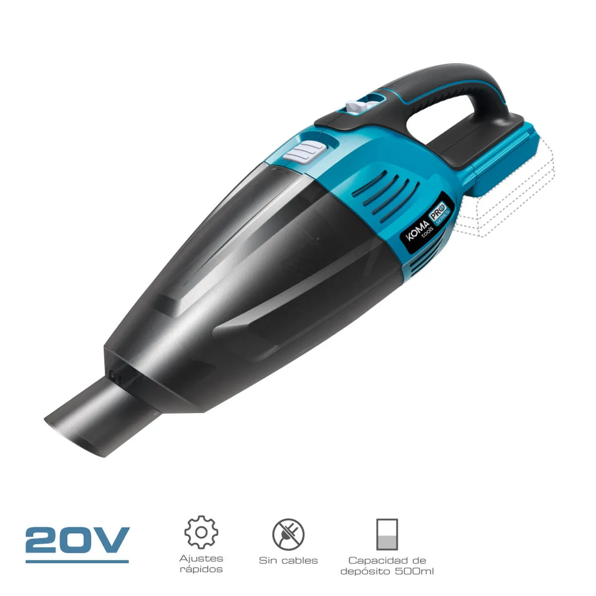 Handheld Vacuum Cleaner Koma Tools Pro Series 45,5 x 13,5 cm