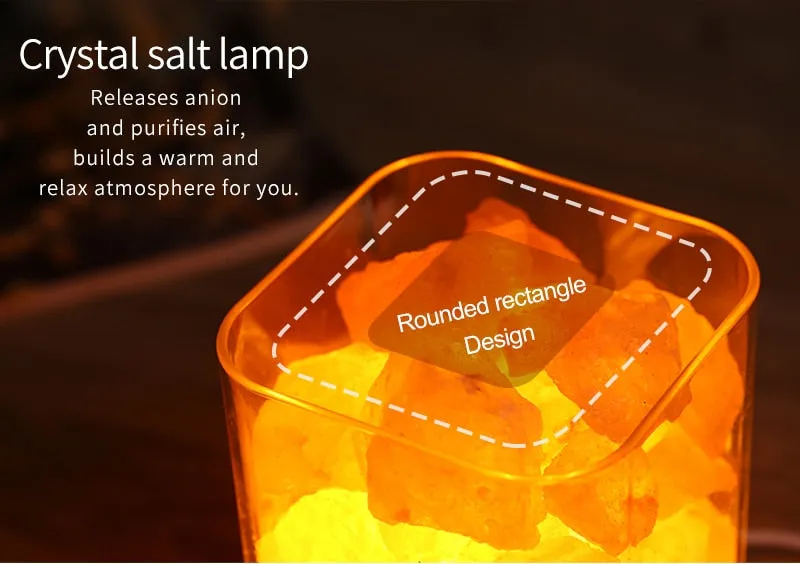 Himalayan Salt Lamp USB Crystal Natural Led Lava Lamp Bedside Fixtures Luminaira Decor