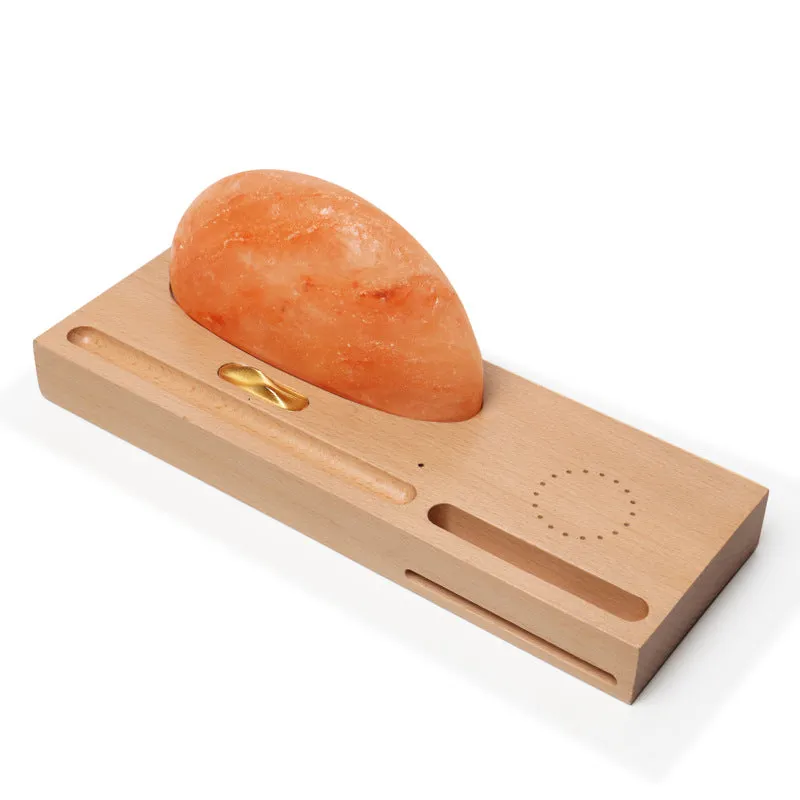 Himalayan Sunrise Salt Lamp with Wireless Phone Charger