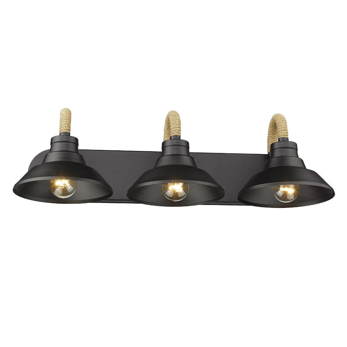 Journey 26 in. 3 Lights Vanity Light Black Finish