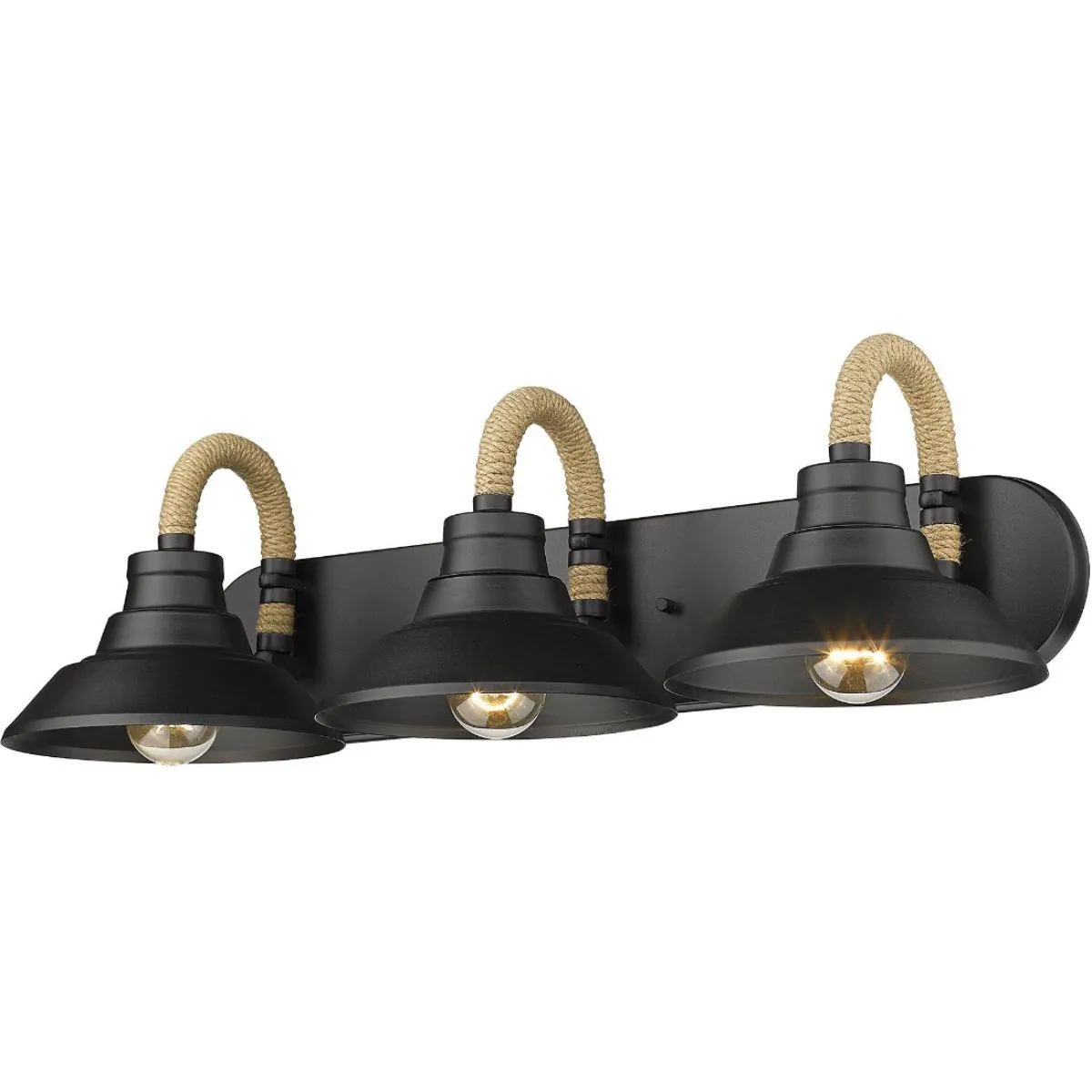 Journey 26 in. 3 Lights Vanity Light Black Finish