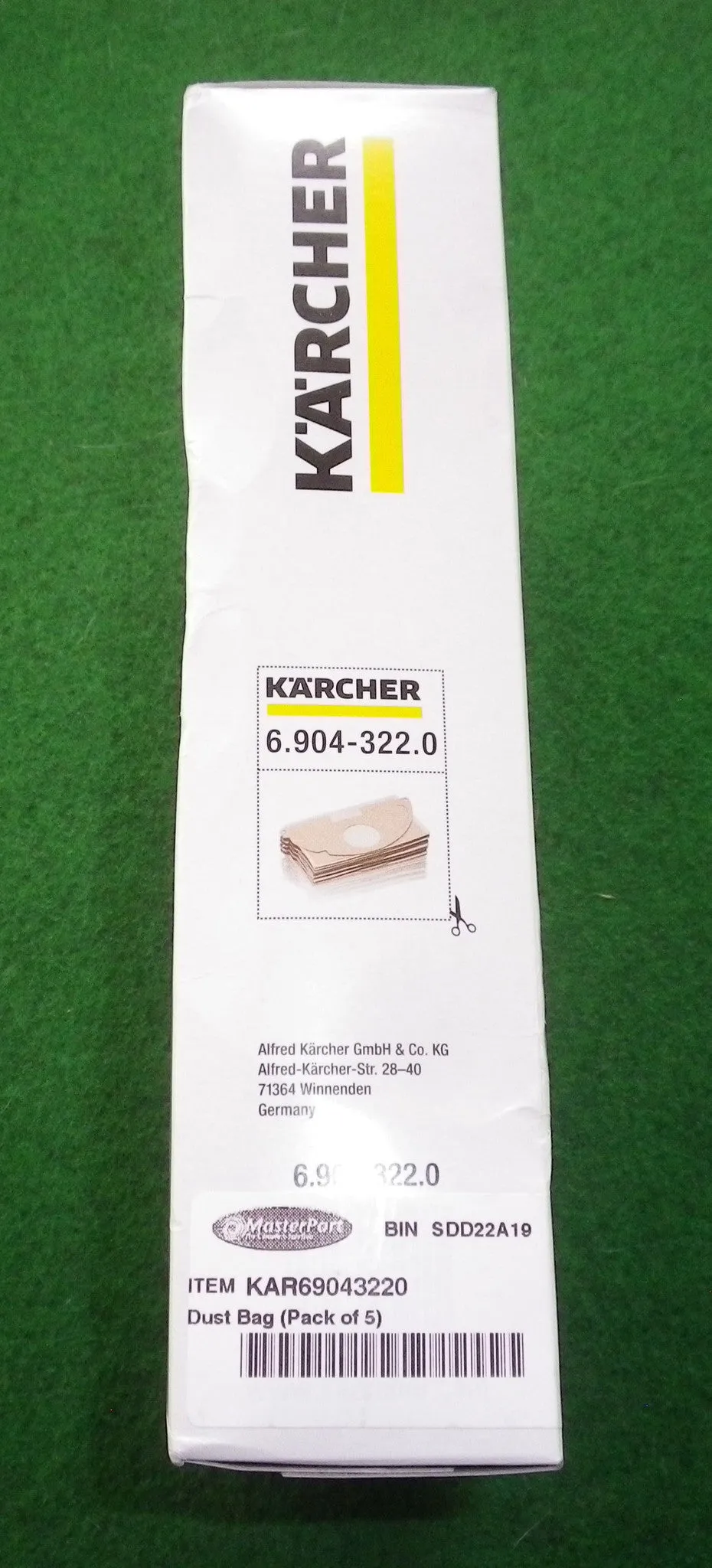 Karcher A2000 - A2099 Vacuum Bags (Pkt 5) - Genuine Part # 6.904-322.0