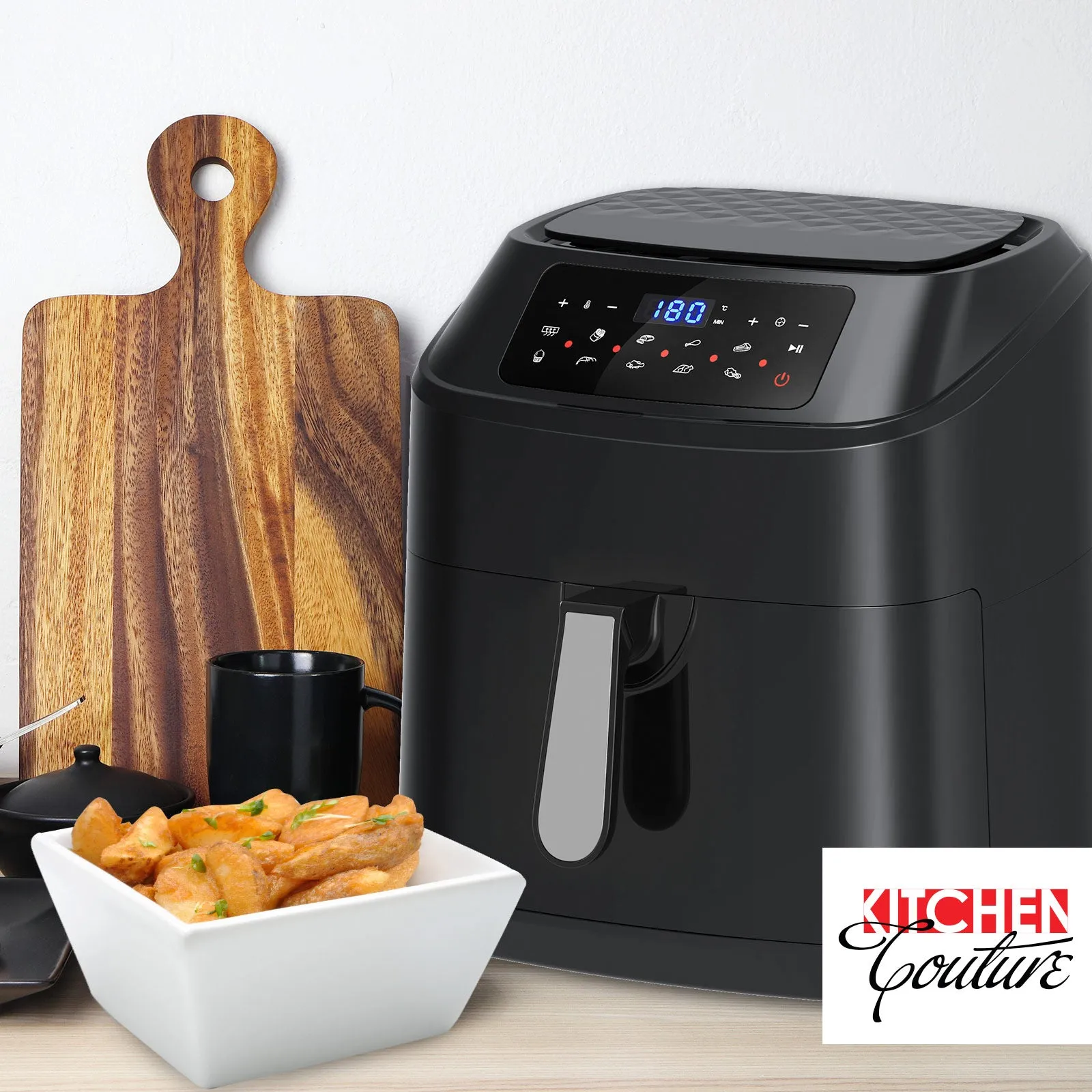 Kitchen Couture 11.5 Litre Air Fryer Multifunctional LCD Digital Display - Black