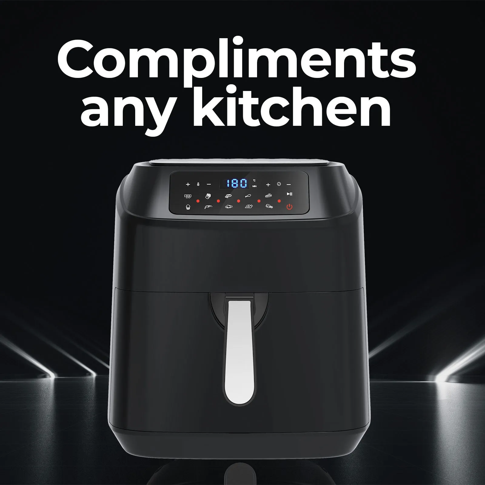 Kitchen Couture 11.5 Litre Air Fryer Multifunctional LCD Digital Display - Black