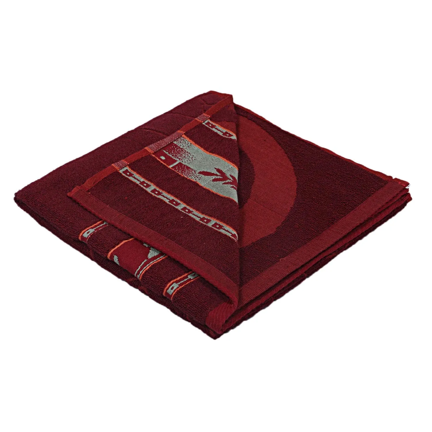 Kuber Industries Cotton Bath Towel 27" x54 (Maroon) -CTKTC08913