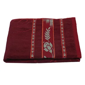 Kuber Industries Cotton Bath Towel 27" x54 (Maroon) -CTKTC08913