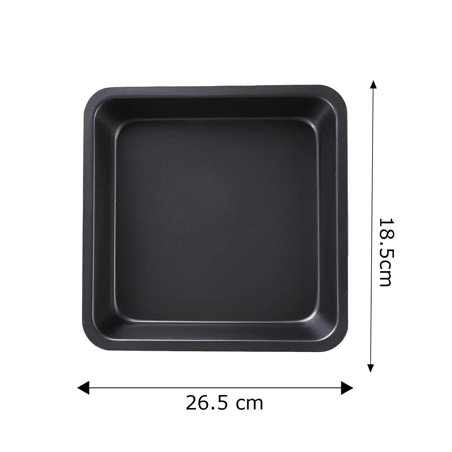 Kuber Industries Square Bakeware Cake Pan|Large Cake/Bread Mould-Pack of 3 (Black)