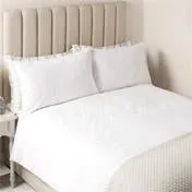 Lucie White Cotton Duvet Cover