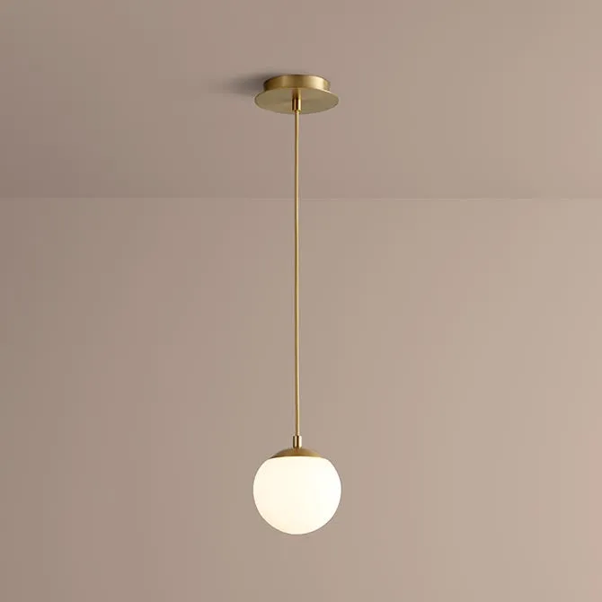 Luna 6" Globe Pendant - Aged Brass