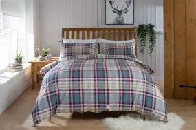 Malvern Check Brushed Cotton Rich Bedlinen Duvet set