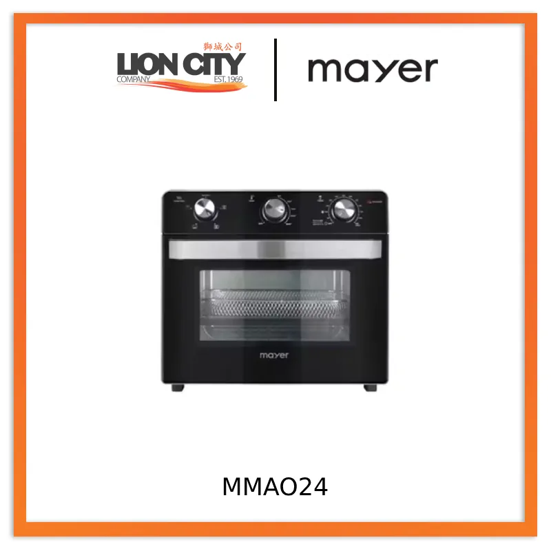 Mayer MMAO24 24L Air Fryer Oven - The Black Series