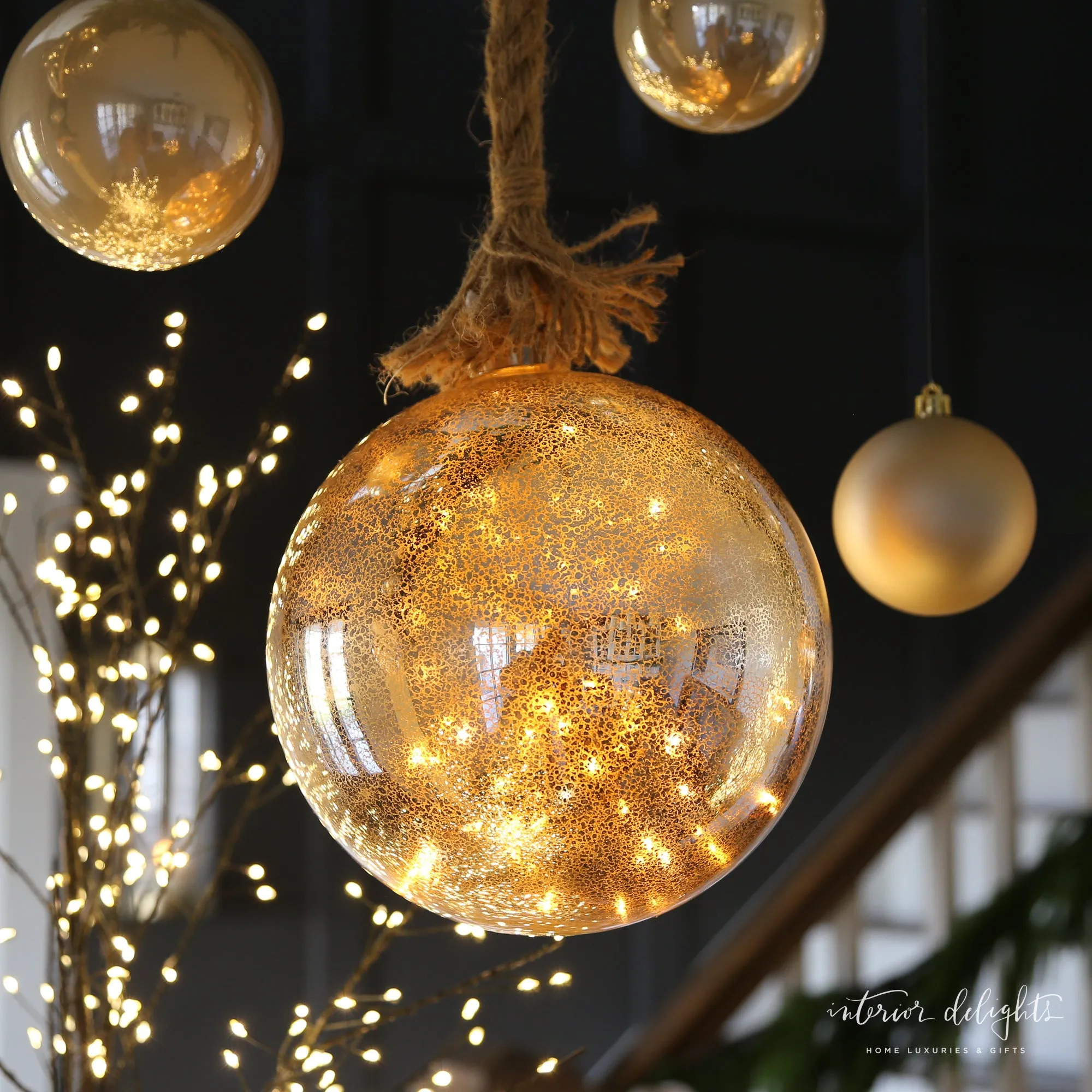 Micro LED Ornaments- 3 Styles- Ball, Pinecone, or Onion - All Sales Final