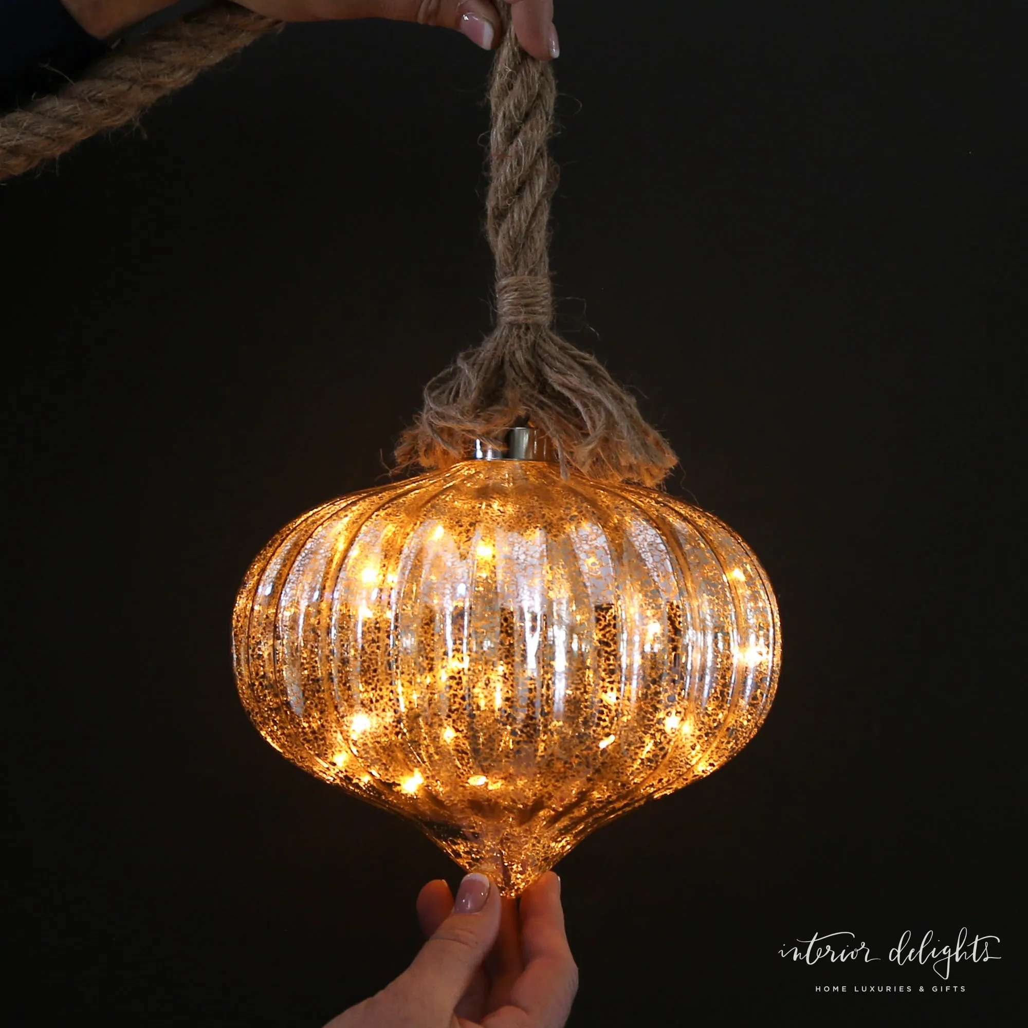 Micro LED Ornaments- 3 Styles- Ball, Pinecone, or Onion - All Sales Final