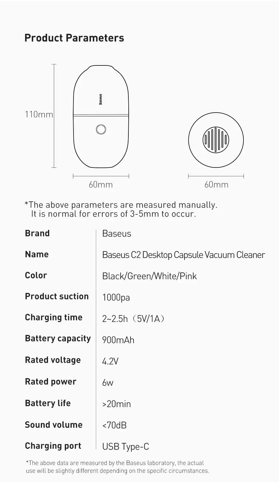 Mini Desk Vacuum Cleaner (C12)