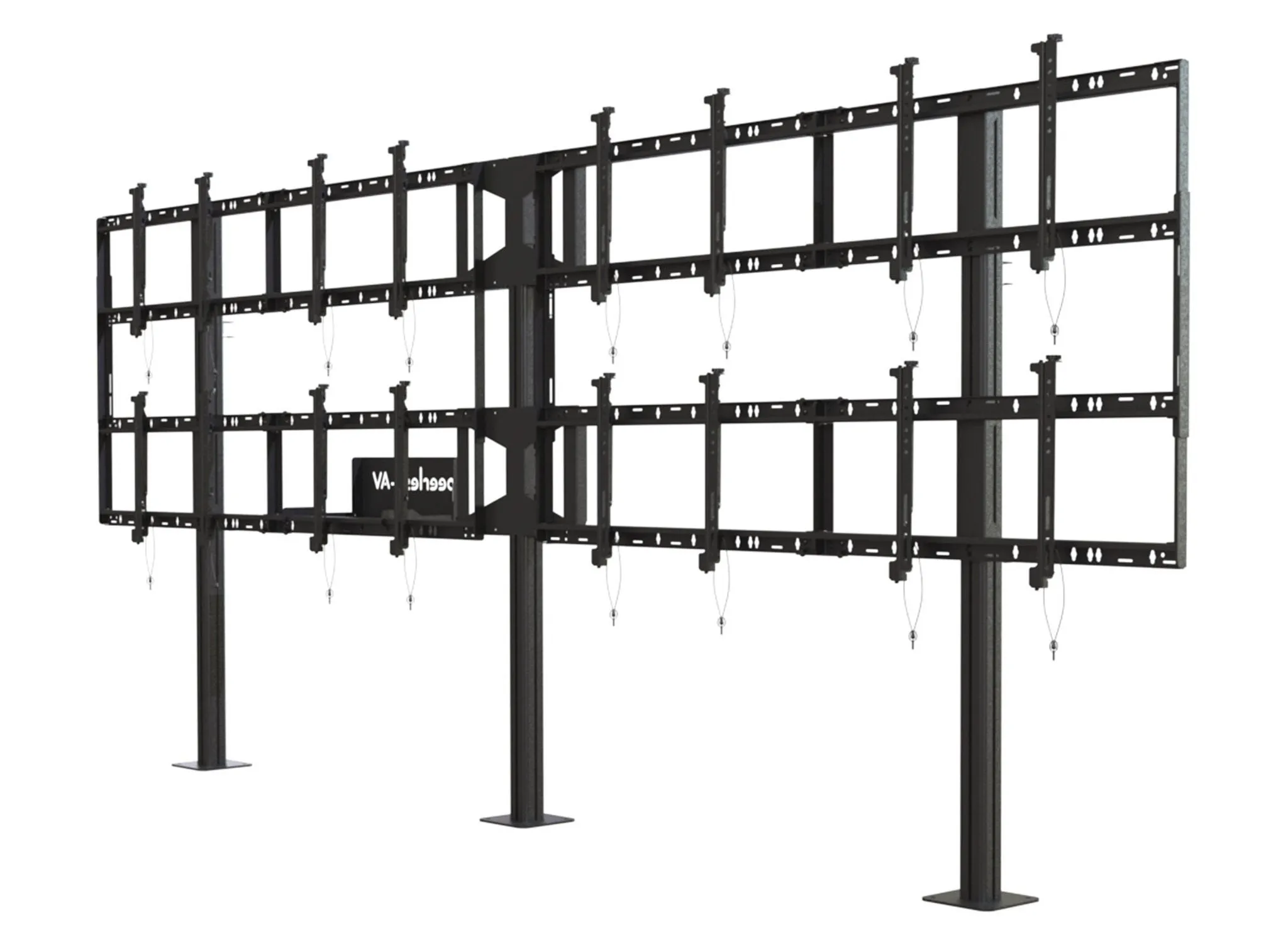 Modular Video Wall Pedestal Mount 2x2 Configuration For 46&Prime; to 60&Prime; displays