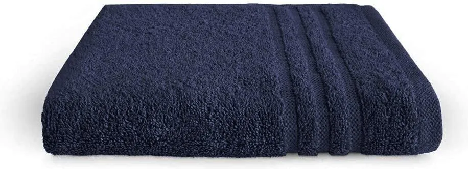 Navy Blue Bath Towels 650 gsm 100% Cotton Packs of 3, 6, 12 and 36