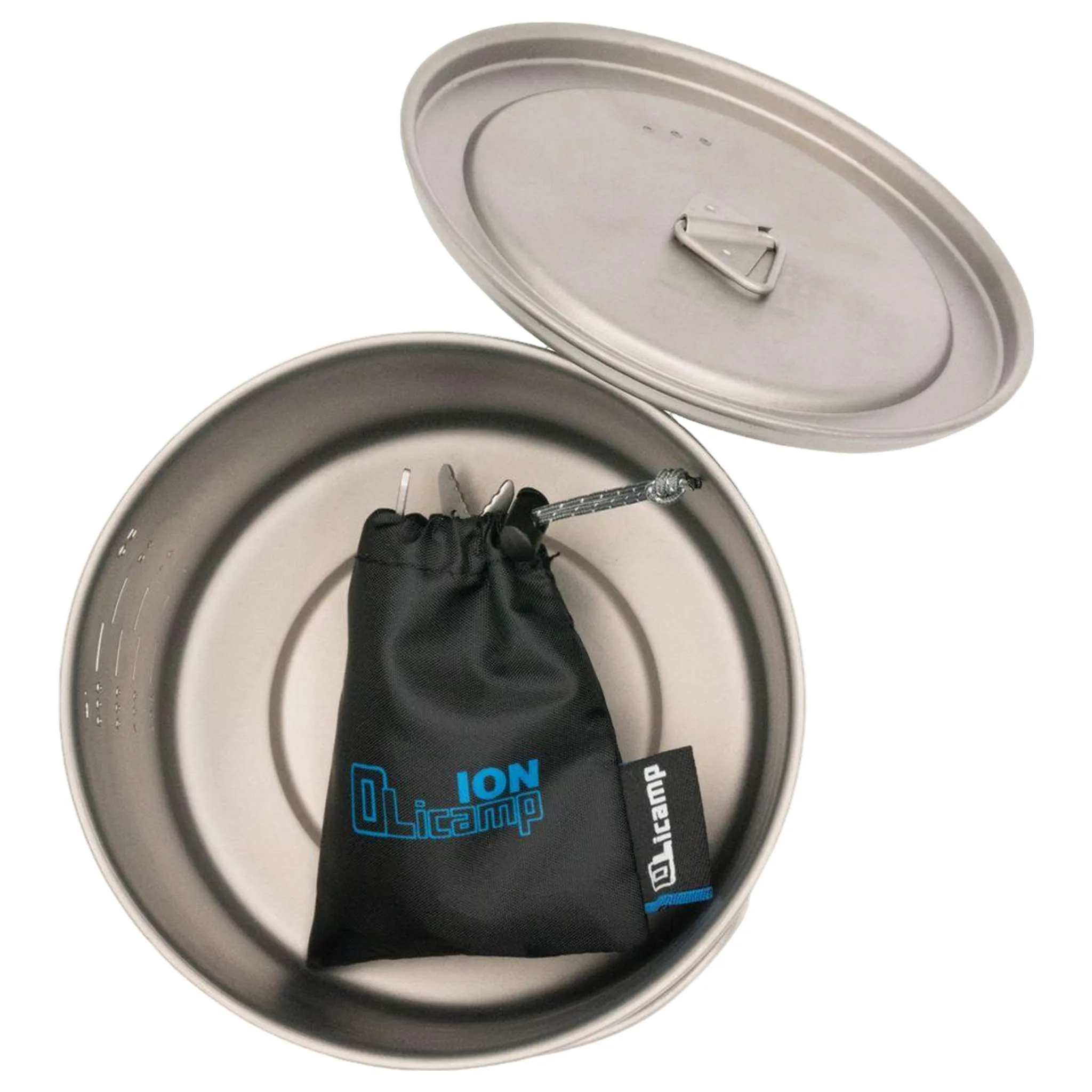 Olicamp ION Ultralight Stove & Titanium Space Saver Pot Combo for Efficient Backcountry Cooking