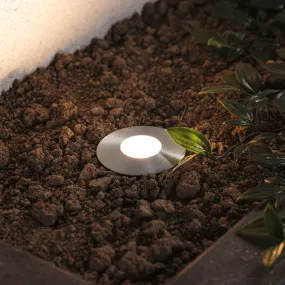 Plug & Shine Outdoor 2.5W LED Floor Mini Individual Spotlight in Silver