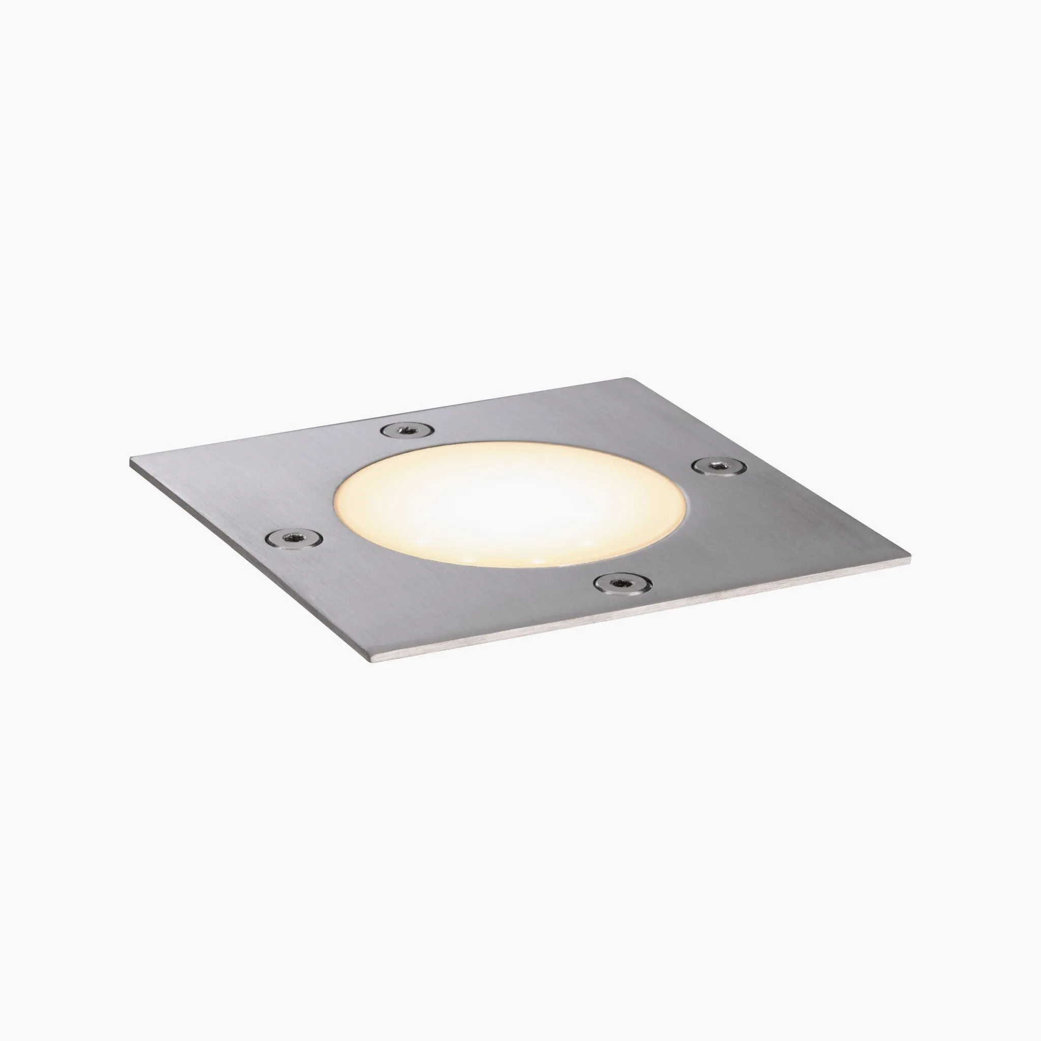 Plug & Shine Outdoor 3.6W LED Recessed Floor Individual Square Spotlight in Stainless Steel