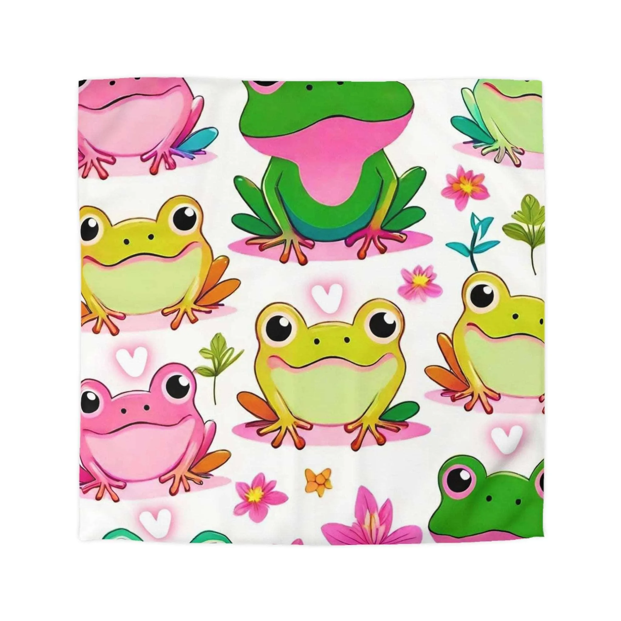 "Froggy Valentine's" Microfiber Duvet Cover