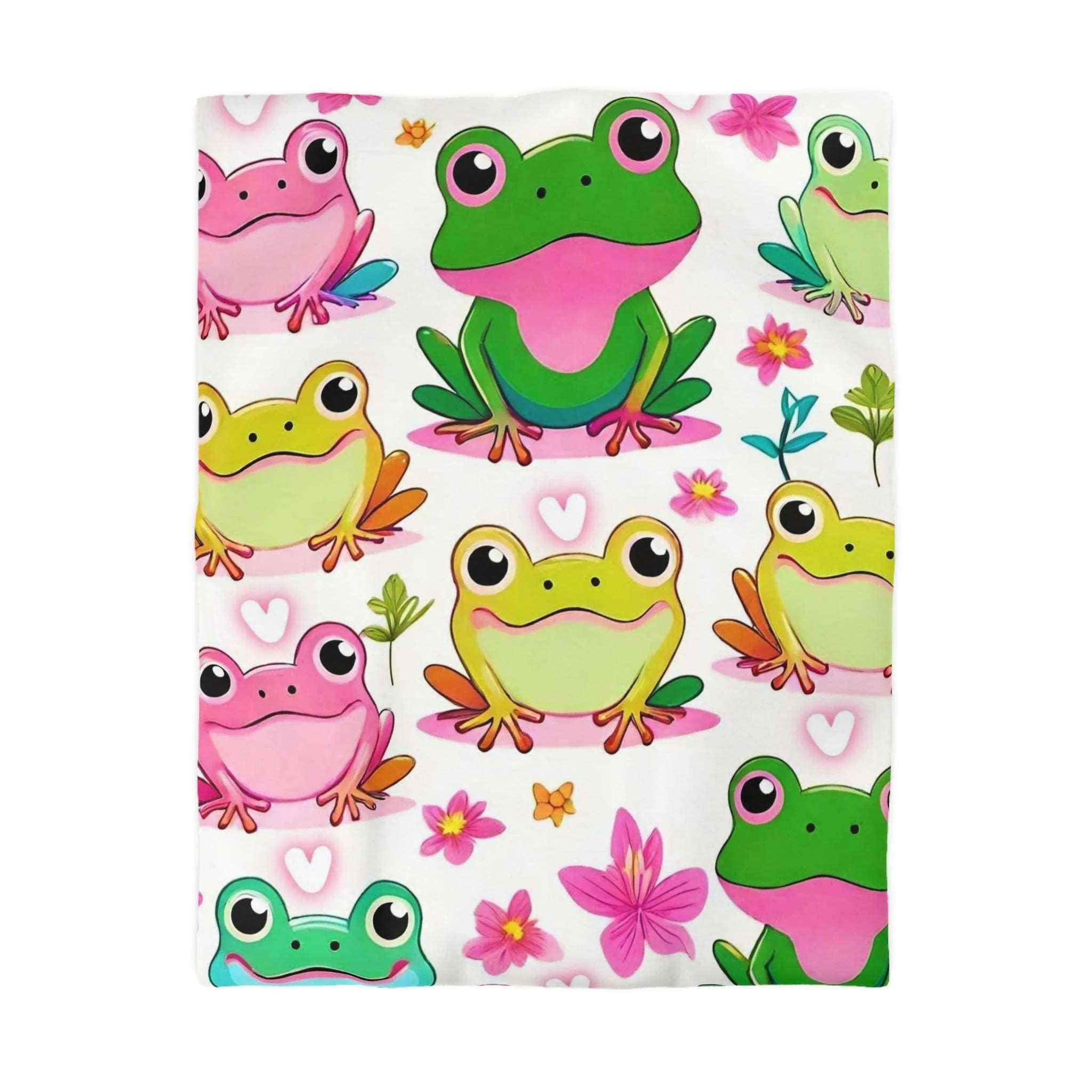 "Froggy Valentine's" Microfiber Duvet Cover