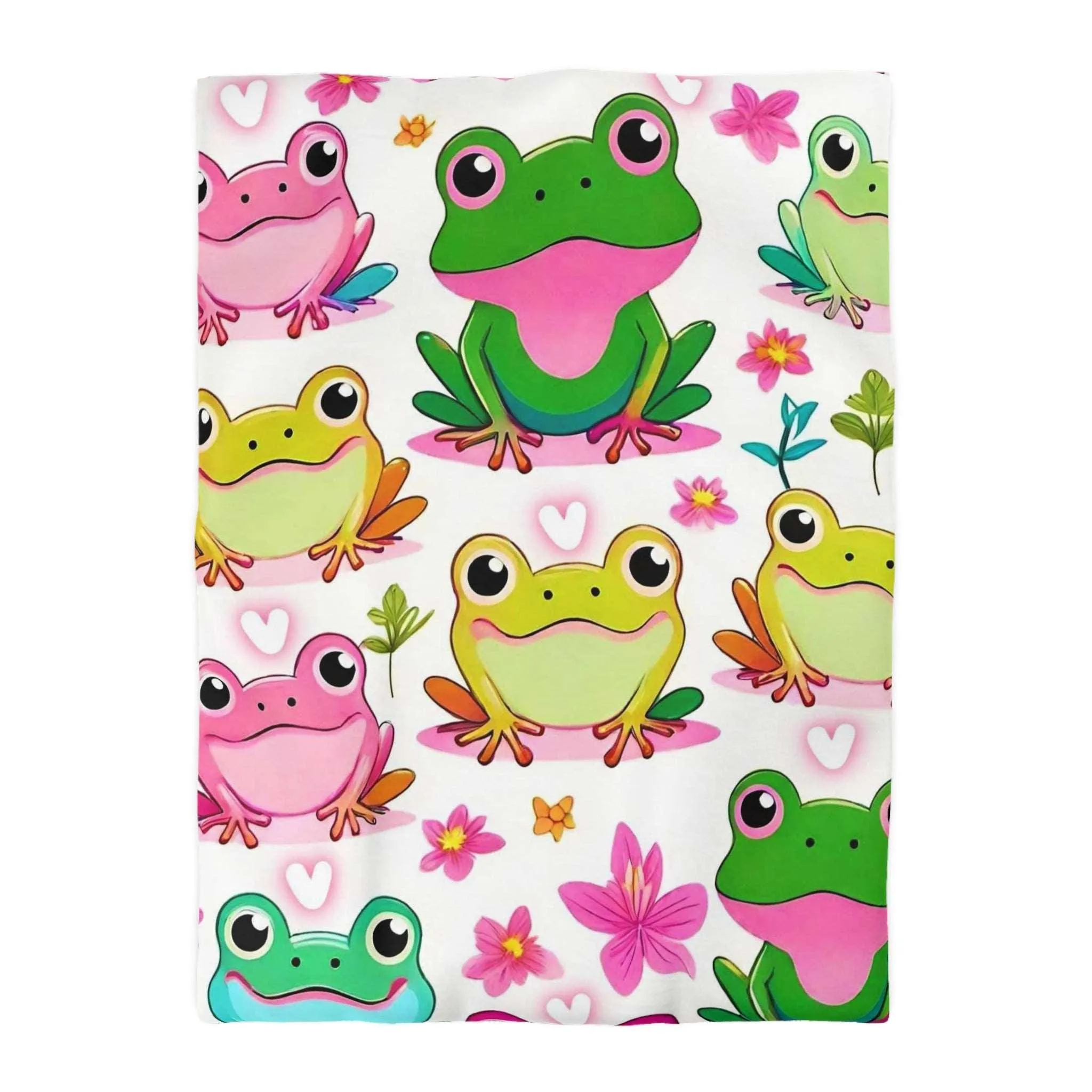 "Froggy Valentine's" Microfiber Duvet Cover