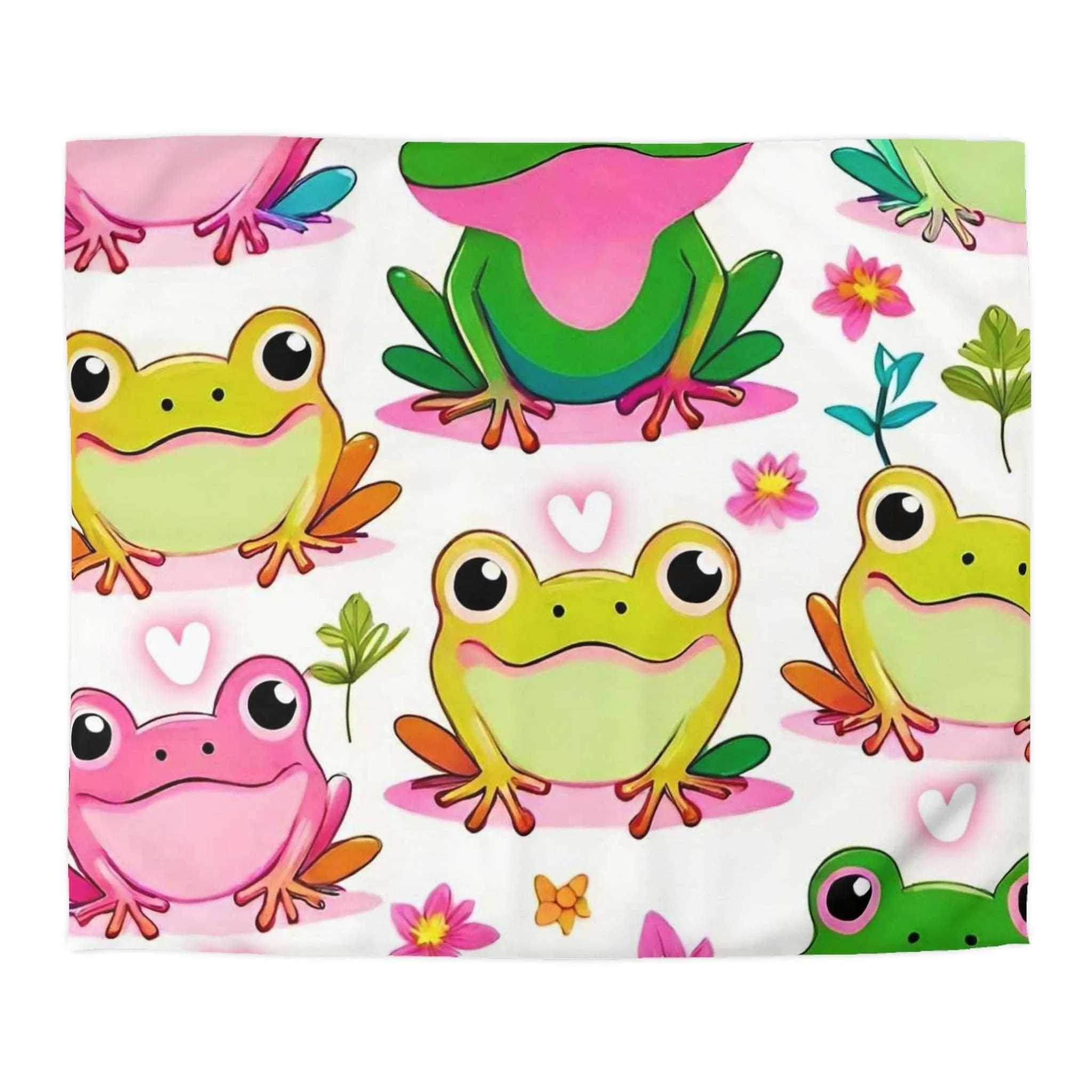 "Froggy Valentine's" Microfiber Duvet Cover