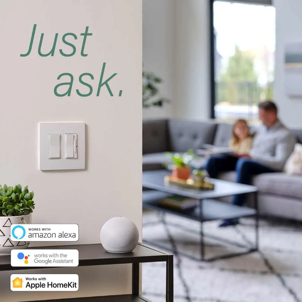 radiant 3-Way/Multi-Location Rocker Smart Light Switch with Netatmo, Nickel