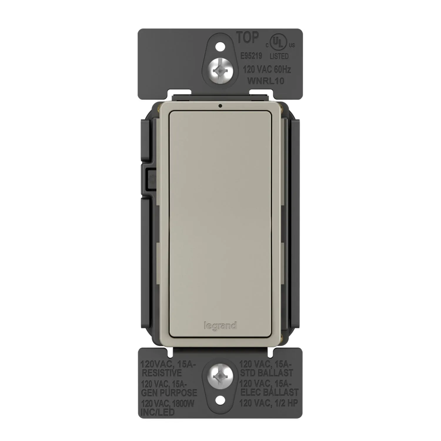 radiant 3-Way/Multi-Location Rocker Smart Light Switch with Netatmo, Nickel